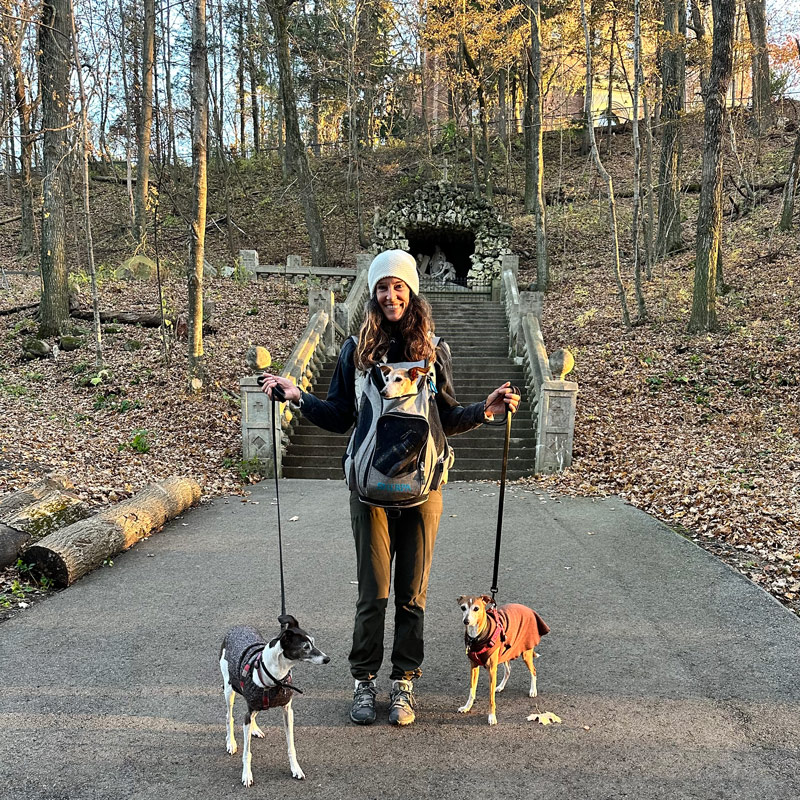 IAT - Ice Age Trail - Holy Hill segment with my Italian Greyhounds