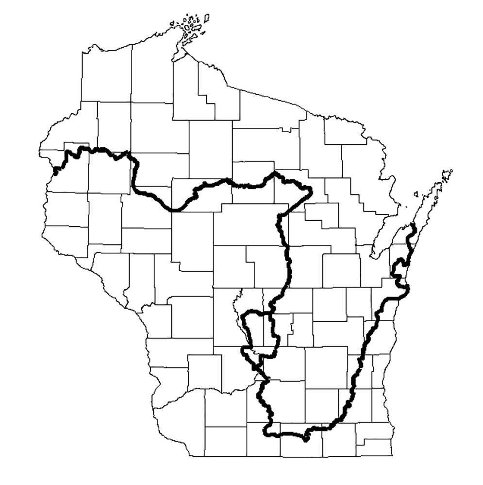 Map of IAT - hike the Ice Age Trail across WI