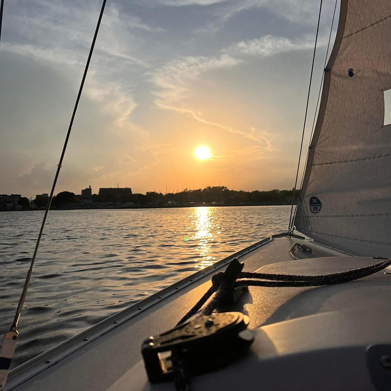 Sunset sailing Sheboygan WI